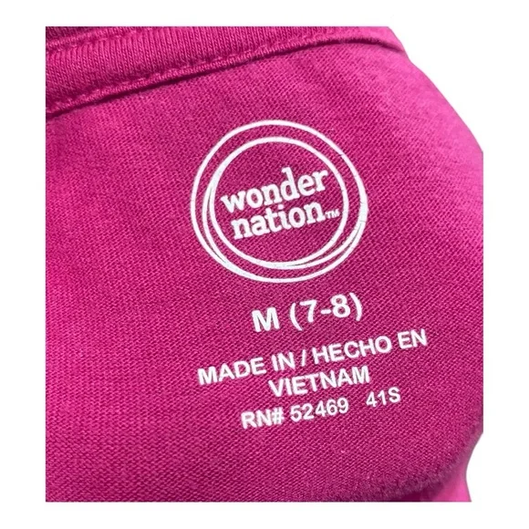 Wonder Nation Pink Butterfly Kids Long Sleeve Shirt Size 7/8(Medium) - Picture 3 of 3